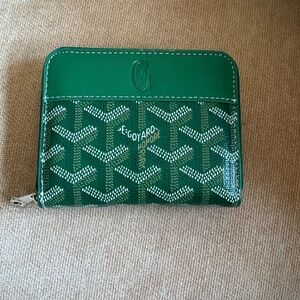 Goyard Emerald Green Zippered Wallet